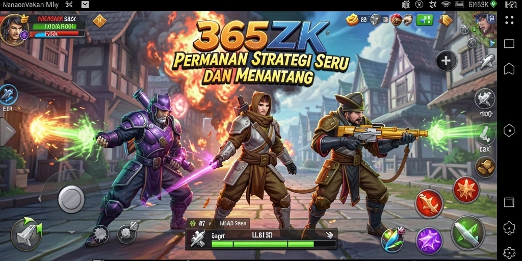 Tampilan gameplay strategis yang mendebarkan dalam 365ZK.