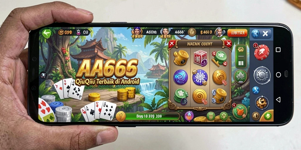 Tampilan gameplay seru permainan QiuQiu di AA666.