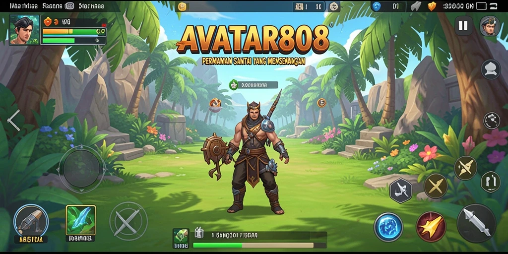Tampilan gameplay penuh warna dan karakter lucu di AVATAR808.