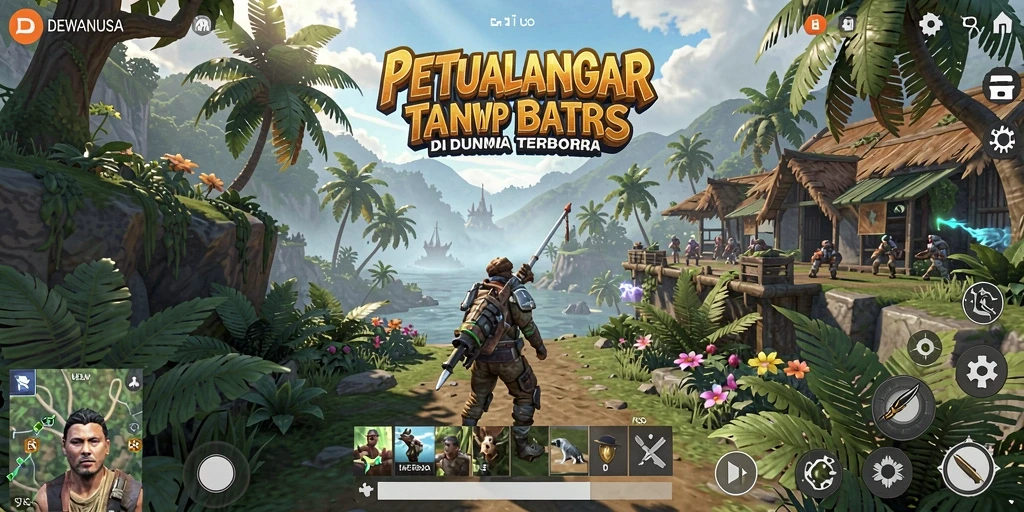 Tampilan gameplay seru dalam dunia terbuka DEWANUSA.