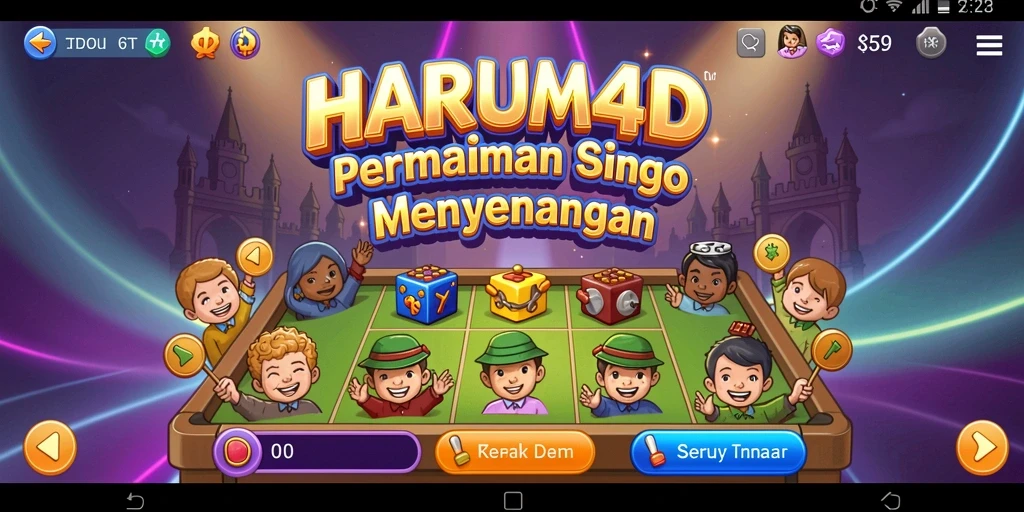 Screenshot gameplay dari permainan Bingo HARUM4D yang seru.