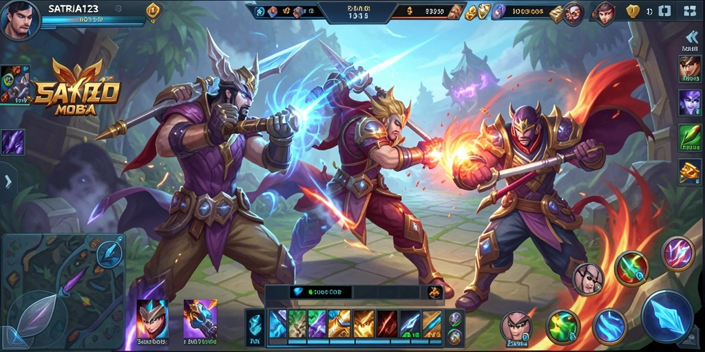 Gameplay seru dari SATRIA123 dengan pertempuran intens.