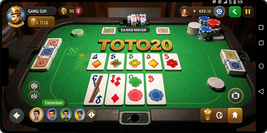 Tampilan gameplay Gaple yang seru dan interaktif di TOTO20.